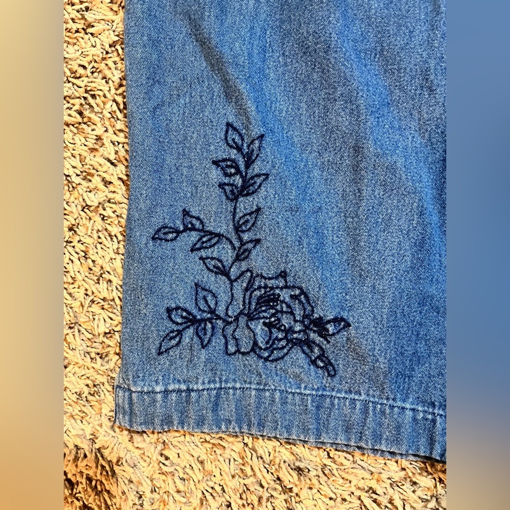 Vintage Shaver Lake Cotton Capri Pants Cinch elastic Waist - Picture 7 of 9